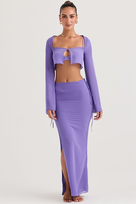 Purple House Of Cb Cutout Maxi Skirts | PXR-845021