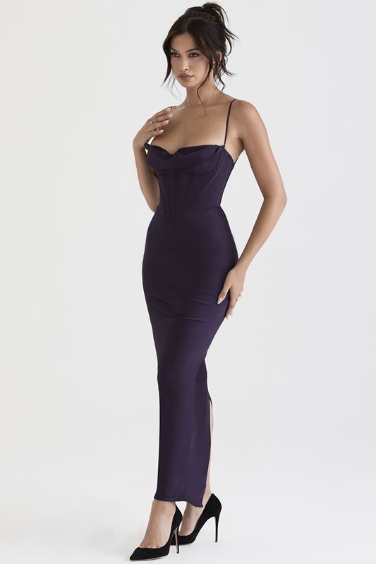 Purple House Of Cb Shade Maxi Dress | OBF-673480