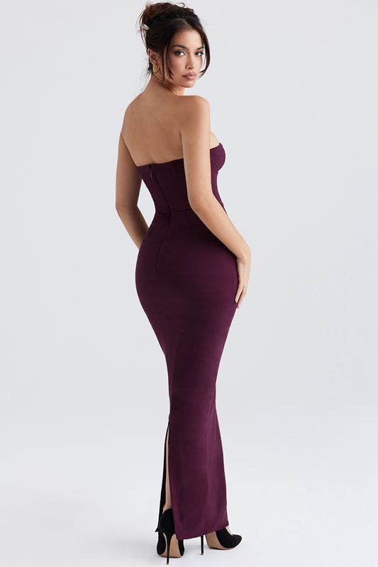 Purple House Of Cb Strapless Maxi Dress | UFT-342650