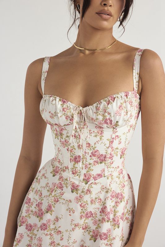 Rose House Of Cb Print Bustier Dress | CLT-230967