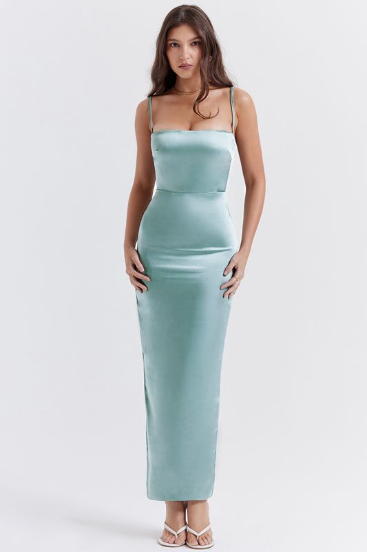 Turquoise House Of Cb Jade Maxi Dress | FBJ-731928