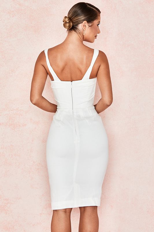 White House Of Cb Draped  Dress | YAB-718926