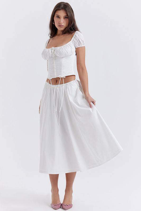 White House Of Cb Gathered Midi Skirts | DOB-907123