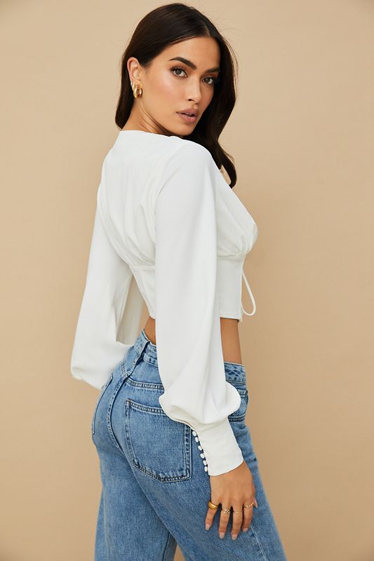 White House Of Cb Lace Up Bodysuit | HMO-862059