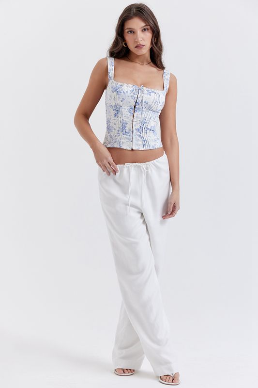 White House Of Cb Linen Mixs Pants | DEN-017865