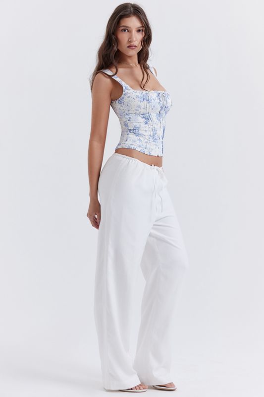 White House Of Cb Linen Mixs Pants | DEN-017865