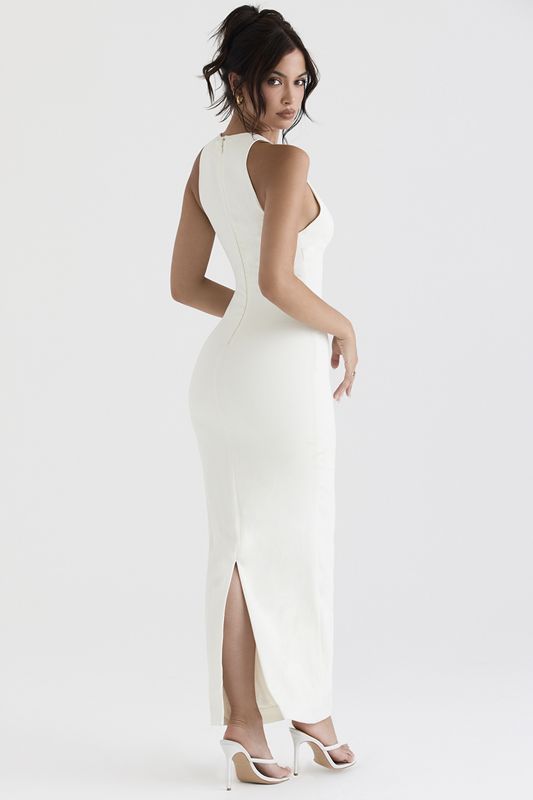 White House Of Cb Plunge Maxi Dress | GID-356079