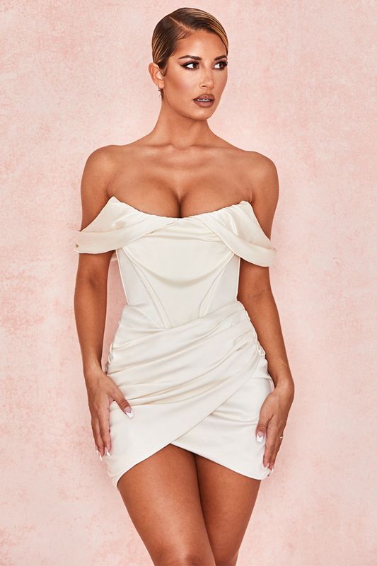 White House Of Cb Satin  Dress | PLO-352609