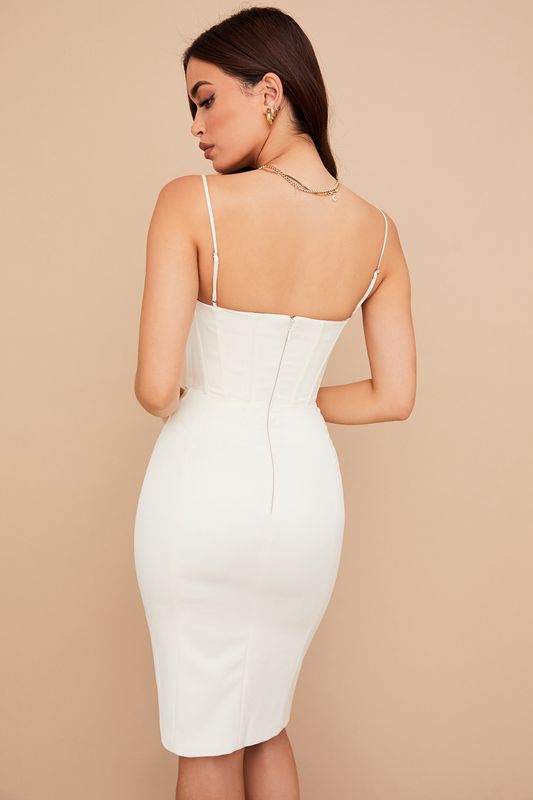 White House Of Cb Satin  Midi Dress | VFL-415209