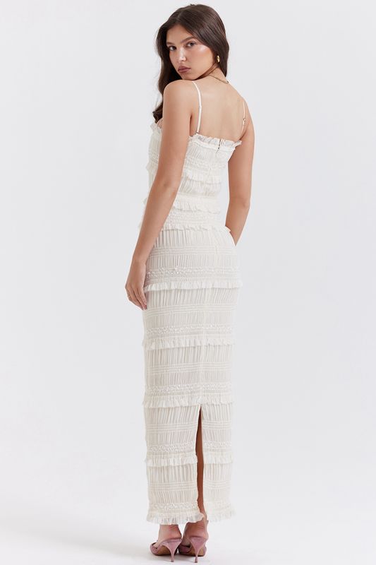 White House Of Cb Sequin Pleat Maxi Dress | SKC-065319