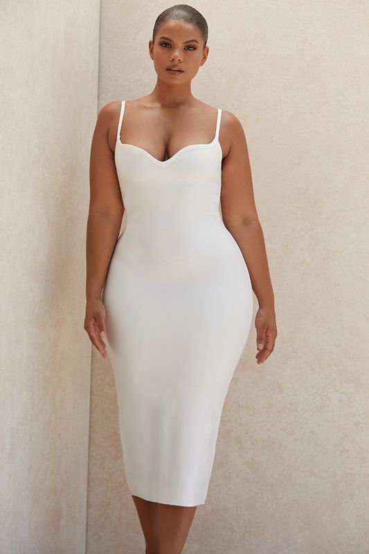 White House Of Cb Sweetheart Neckline Dress | XWS-074618