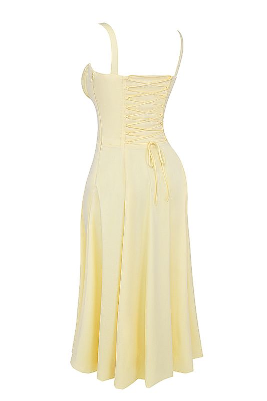 Yellow House Of Cb Bustier  Dress | KHL-163942