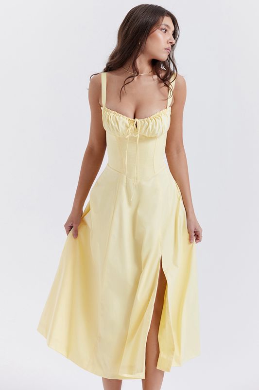 Yellow House Of Cb Bustier  Dress | KHL-163942