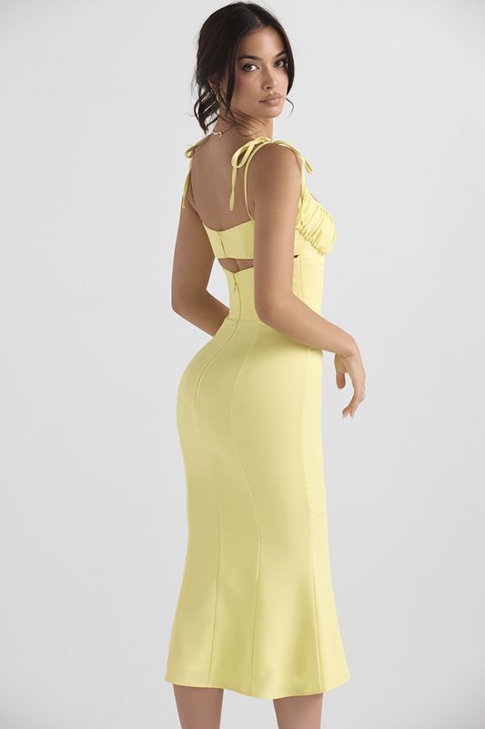 Yellow House Of Cb Cutout  Midi Dress | BYU-056237